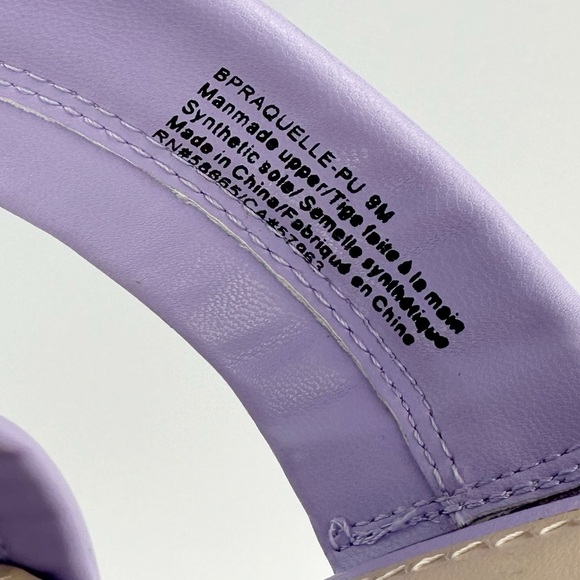 BP. Women's Raquelle Wedge Platform Slip On Sandals Purple Size 9 - Picture 10 of 11